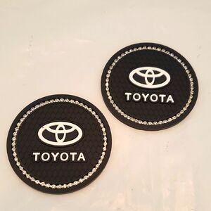 Toyota Black Car Coasters with Rhinestones